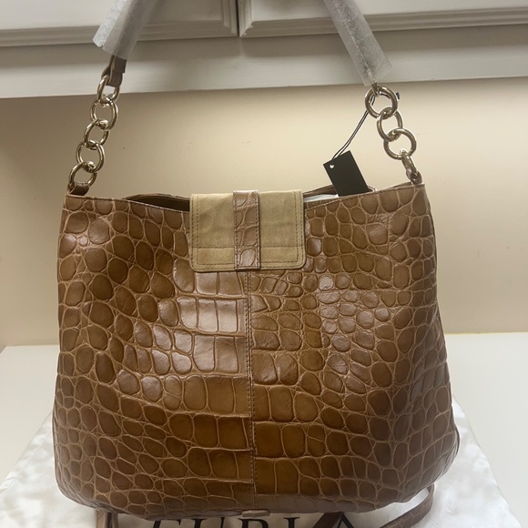 Furla Suede and Leather Handbag - Picture 2 of 2